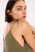 Embroidered cotton voile dress with asymmetric hemline